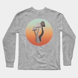 Toadstool Mushroom Sunset Graphic Long Sleeve T-Shirt